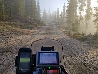 Det var frost på bakken høyere opp, men det var ikke glatt