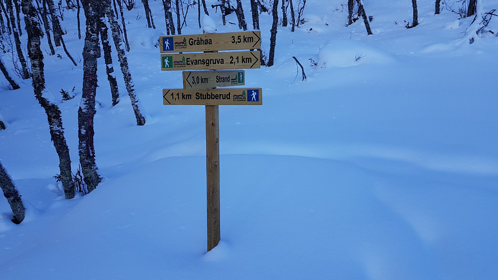 Det ble en matbit ved 180 graders svingen opp mot fjellet. Jeg kunne her høre vinden som herjet høyere opp