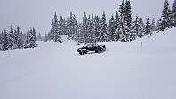 Vi var fortsatt alene på parkeringsplassen når vi kom tilbake