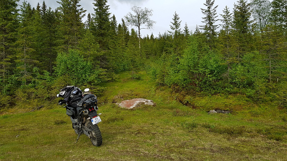 Jeg parkerte på snuplassen i enden av veien og kunne følge merket sti oppover mot toppen