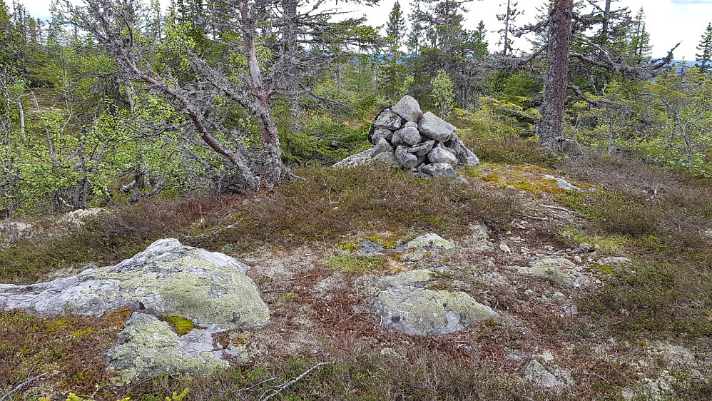 Litt lengre vest på toppen var det markert, men dette var ikke det høyeste punktet