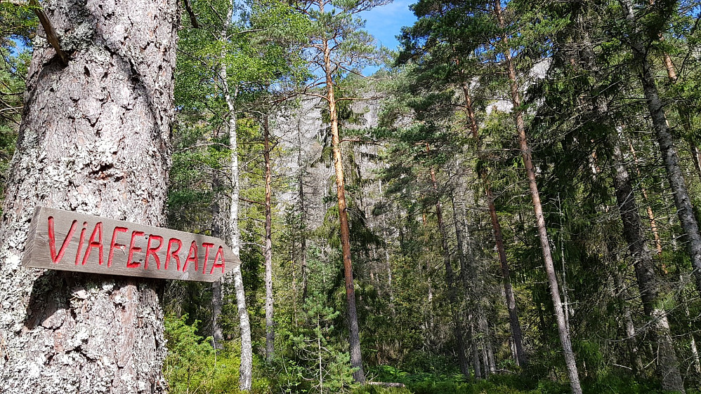Vi ble overrasket da vi kom til dette stikrysset. Vi hadde imidlertid ikke klatre utstyr, så vi gikk den vanlige stien