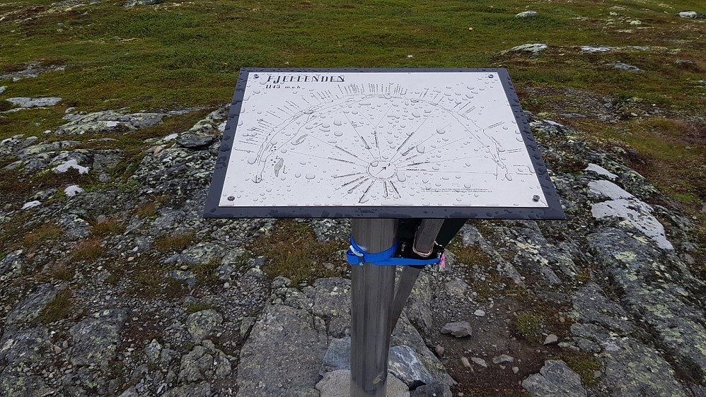 Siktskive og turkasse på toppen