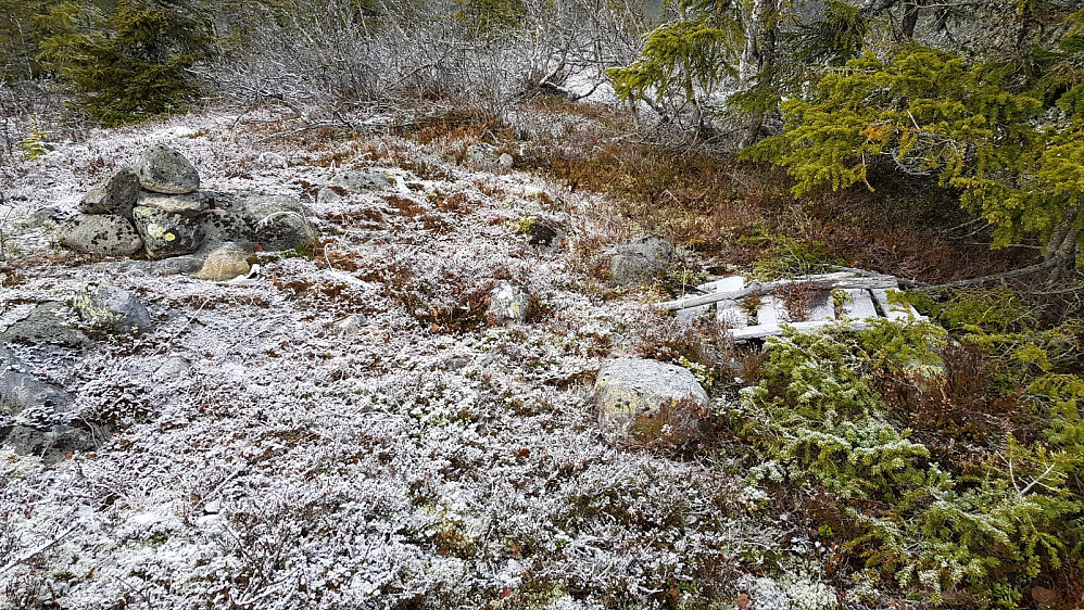 Liten markering på selve toppen