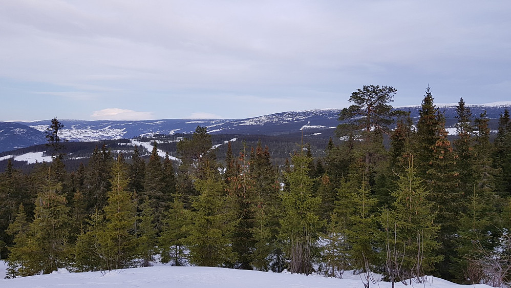 Utsikt fra toppen og opp på Hafjell