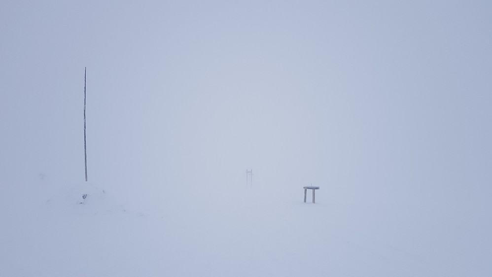 Det gikk bedre å krysse dalen og gå opp på Sjøseterfjell, for da hadde jeg vinden i ryggen hele veien