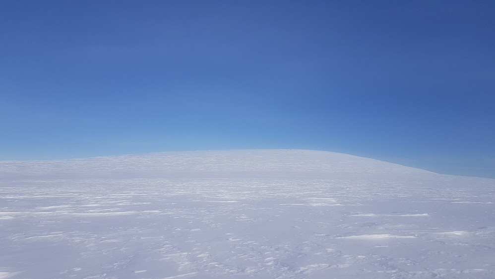 Lett å gå på fast snø den slake motbakken opp mot Finnsjøvola