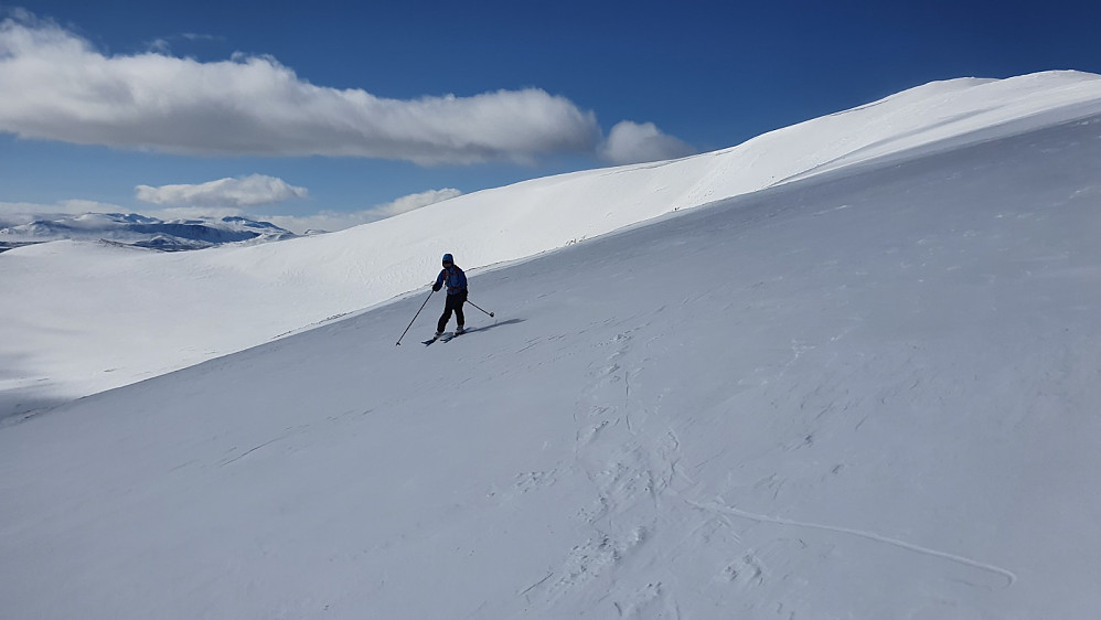 Veldig mye jevn og fin snø å ake på i dag