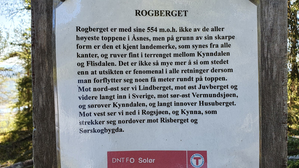 Info plakat på toppen