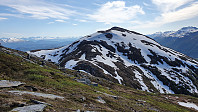 Tilbakeblikk bort på Innergardsnebba på tur opp Sørheia 