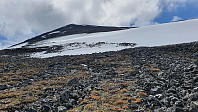 Også lengre opp var det en snøfonne, men den var ikke brattere enn at det gikk fint å gå