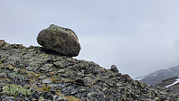 Denne steien så ut til å være klar til å sette utfor fjellsia