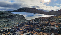 Oppe på fjellet var det kupert med mange små topper
