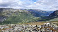Fra toppen av Sauehaugen og ned mot Vangsmjøse