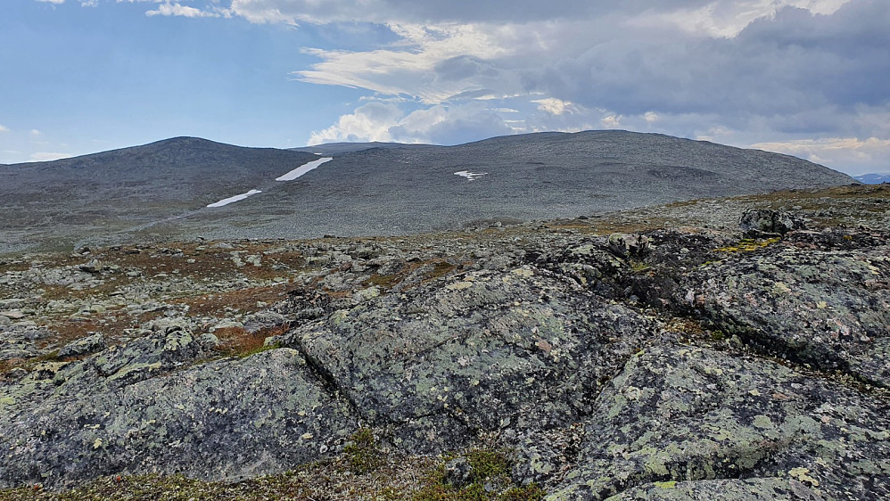 Fra den første lille kulen jeg gikk opp på og bort mot Vennisfjellet. Det virket som en lang tur opp dit