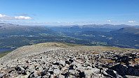 Tilbakeblikk mot Oppdal i det vi nærmer oss toppen