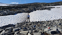 Dette var det eneste stedet vi gikk på snø