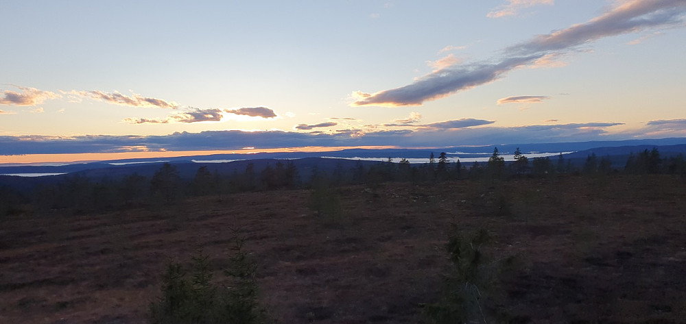 Utsikt vestover mot solnedgangen