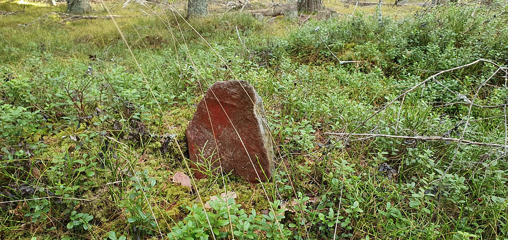 Toppen var også markert med denne steinen