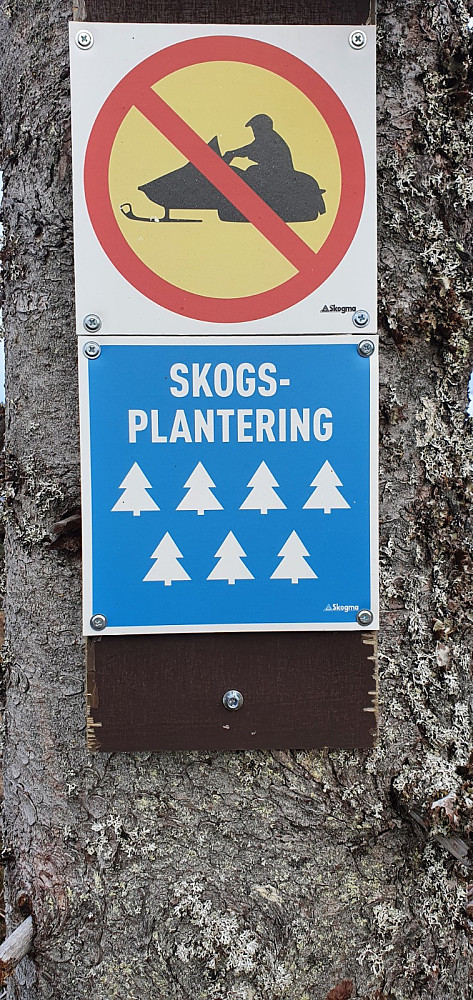 Ikke lov å kjøre snøscooter i plantefeltet