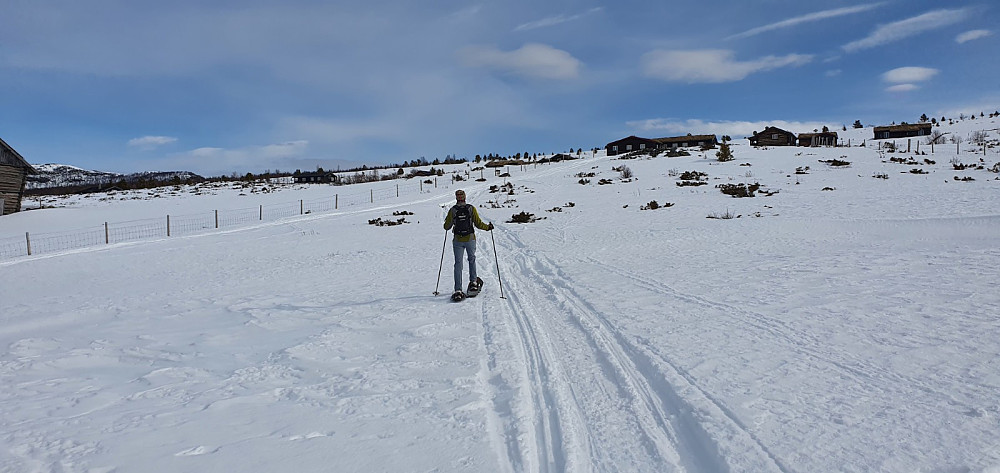 Vi startet opp scootersporet opp til øvre setra