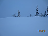 Toppen lå der med urørt snødekke