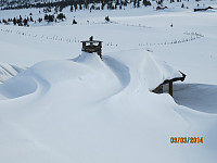 Utrolig mye snø på fjellet nå