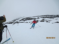 Caroline i full fart i svingen
