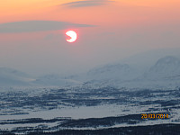 Solnedgang over Heimdalen