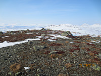 Utsikt mot Brennhøa fra topp uten navn