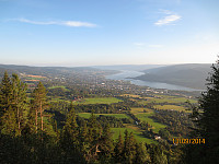 Utsikt over Lillehammer og Mjøsa