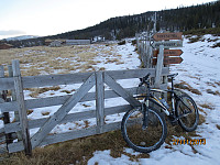 Parkerte sykkelen ved Grytsetra