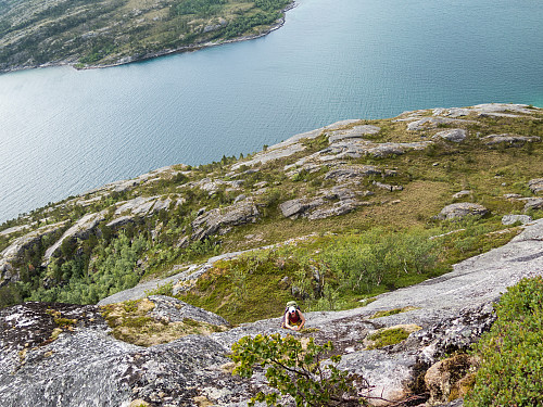 Klyvingen opp svaene på ryggen mot Straumsfjellet.