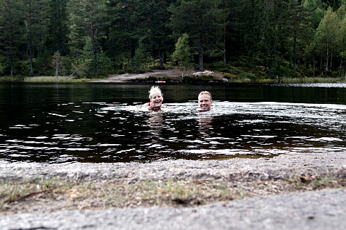 Sommerens første bad i Sør-Norge (for min del) ble tatt 01. September.