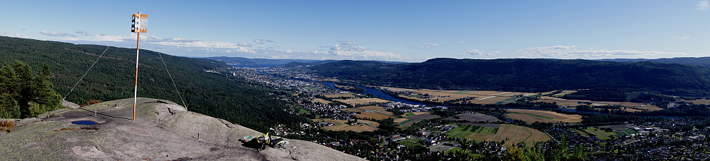 Panorama over Drammen by fra Knabben