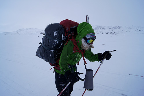 Håret til Sigrid gav god beskyttelse for snøfokken