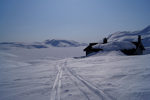 Hytten til Torkjell i Fugladalsvika på nordsiden av Myklavatnet