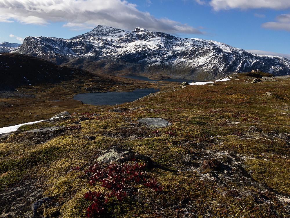Ein av dagens mange ulike vinklar mot Snota. Eit mektig skue frå samtlege.