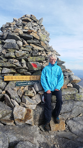 På toppen av Heilhornet 1058 meter over havet