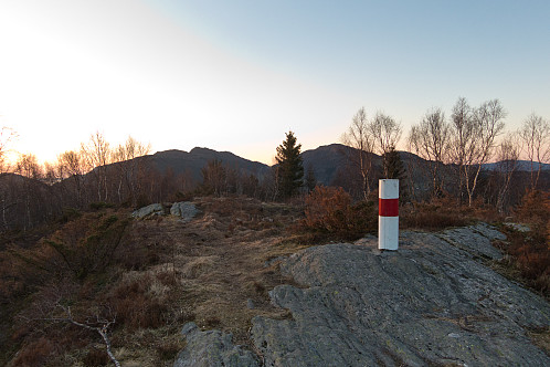 Toppunktet på Nonhøyen. Veten og Høgstefjellet bak.