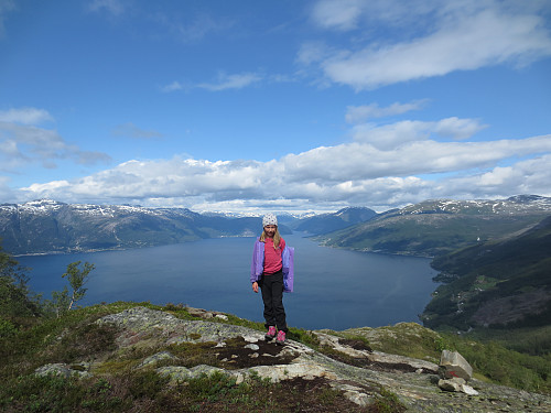 Utsiktspunkt nordøstover og inn Hardangerfjorden.