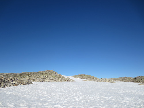 Ganske mye snø igjen på Jutastighorga!