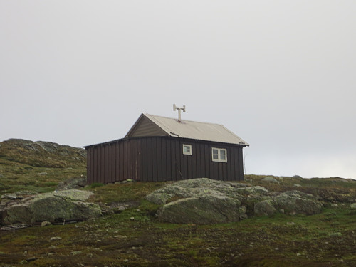 Målet for dagen er nådd! Fjellstølen til Brattespe gård ligger på 1300 moh.