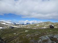 Tilbake ved hyttene på Brundaresteinen.