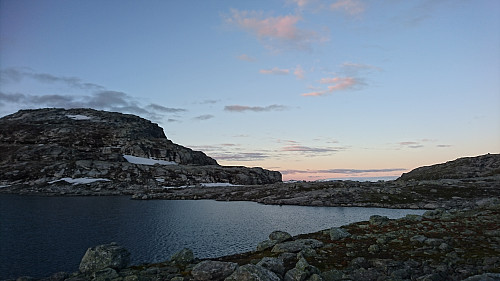 Flott solnedgang fra Kvanntjørnsbu...