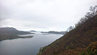 Bratt fjellside.