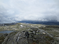 Toppen av Storhaugane, 1433 moh. Storhaugane Vest i bakgrunnen.