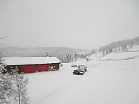 Parkering (kr 100,-) ved Voss ski og tursenter.