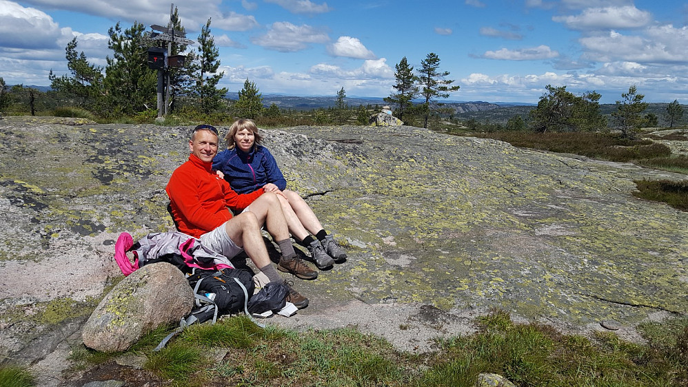 Ånund og Ann Kristin på toppen