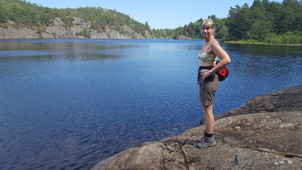 Fin badeplass ved Kvernvannet